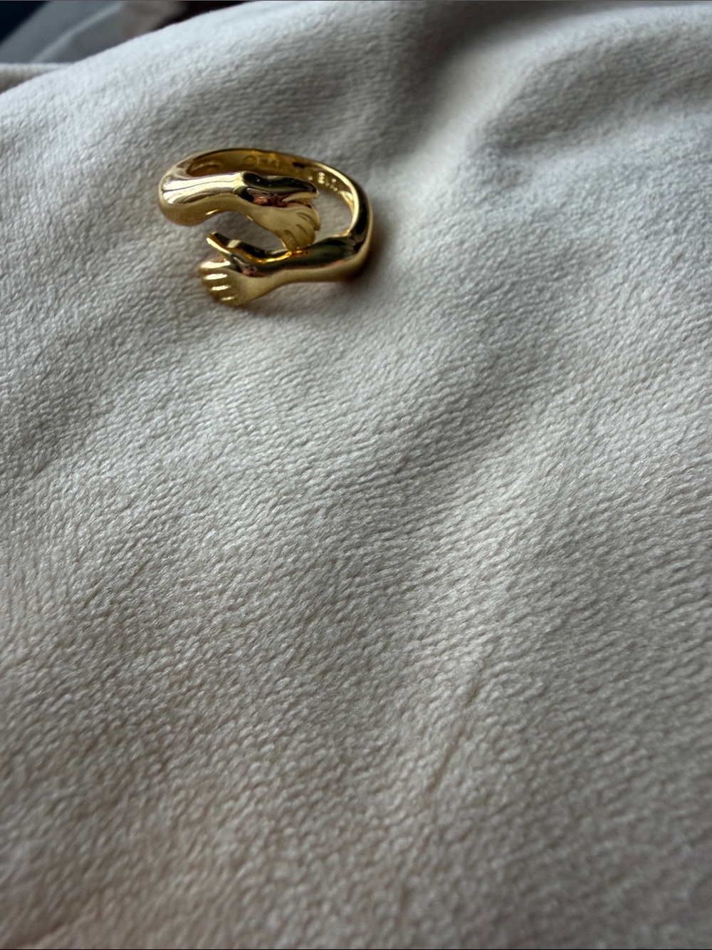 Gold Hug Ring - Women's Adjustable Gold-Tone Band
